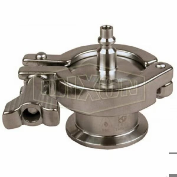 Air Blow Check Valve, 1 to 1-1/2 in, Quick Connect Plug, 316L Stainless Steel Body, EPDM Softgoods, Dixon, Mfr#: B45AB-R100150